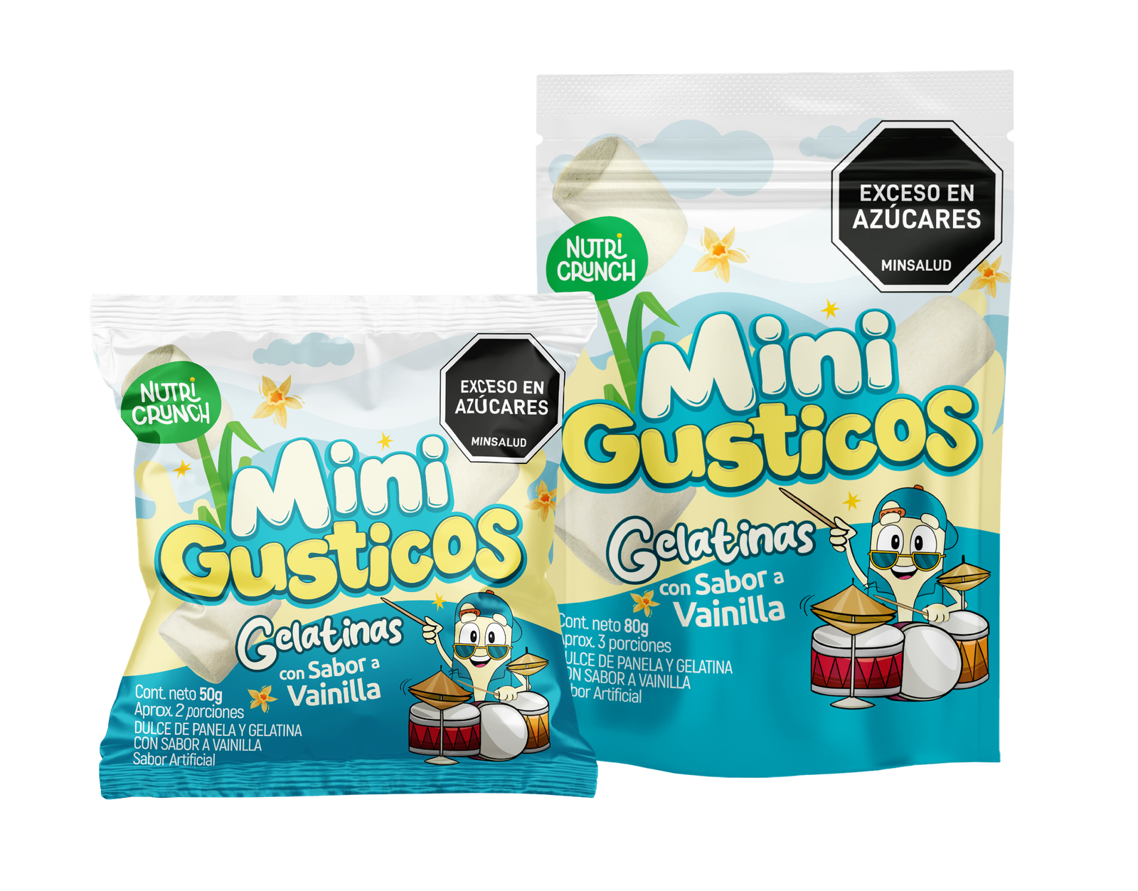 Mini Gusticos Vainilla 50g y 80g